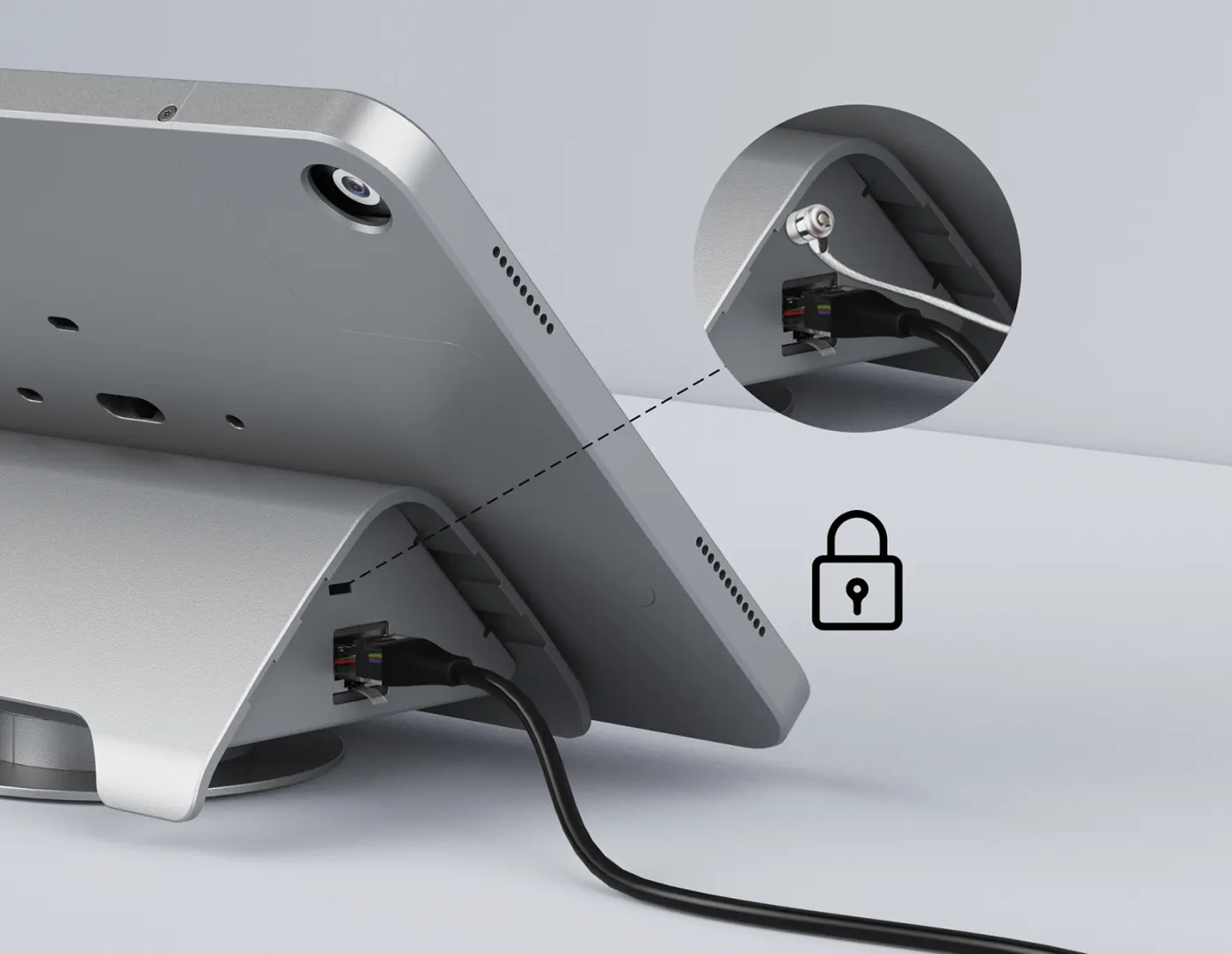 Giá đỡ iPad để bàn xoay TTS-W (góc 45°) — hình ảnh chi tiết từ hãng