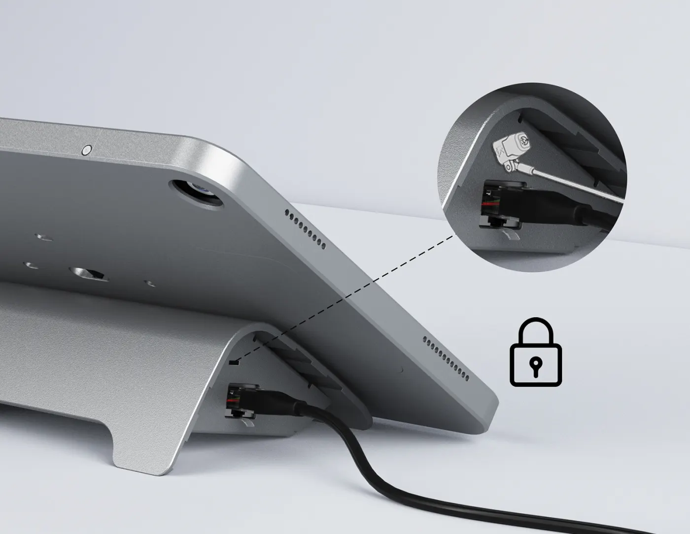 Giá đỡ iPad để bàn TTS-X (góc 35°, thân thấp) — hình ảnh chi tiết từ hãng