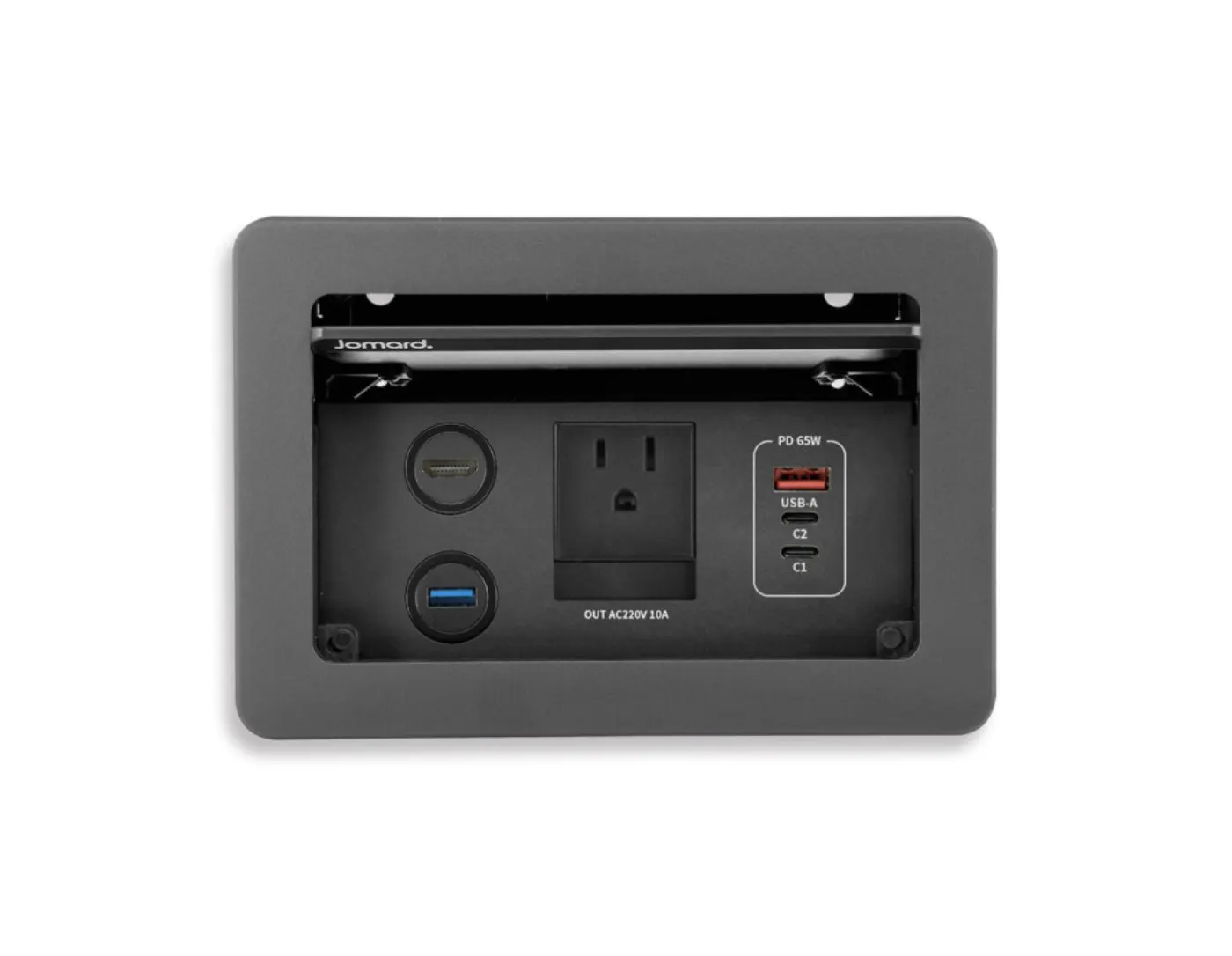 Customizable Conference Table Connectivity Box – 4K HDMI, USB-C, USB Charging, Ethernet, Power — manufacturer detail image