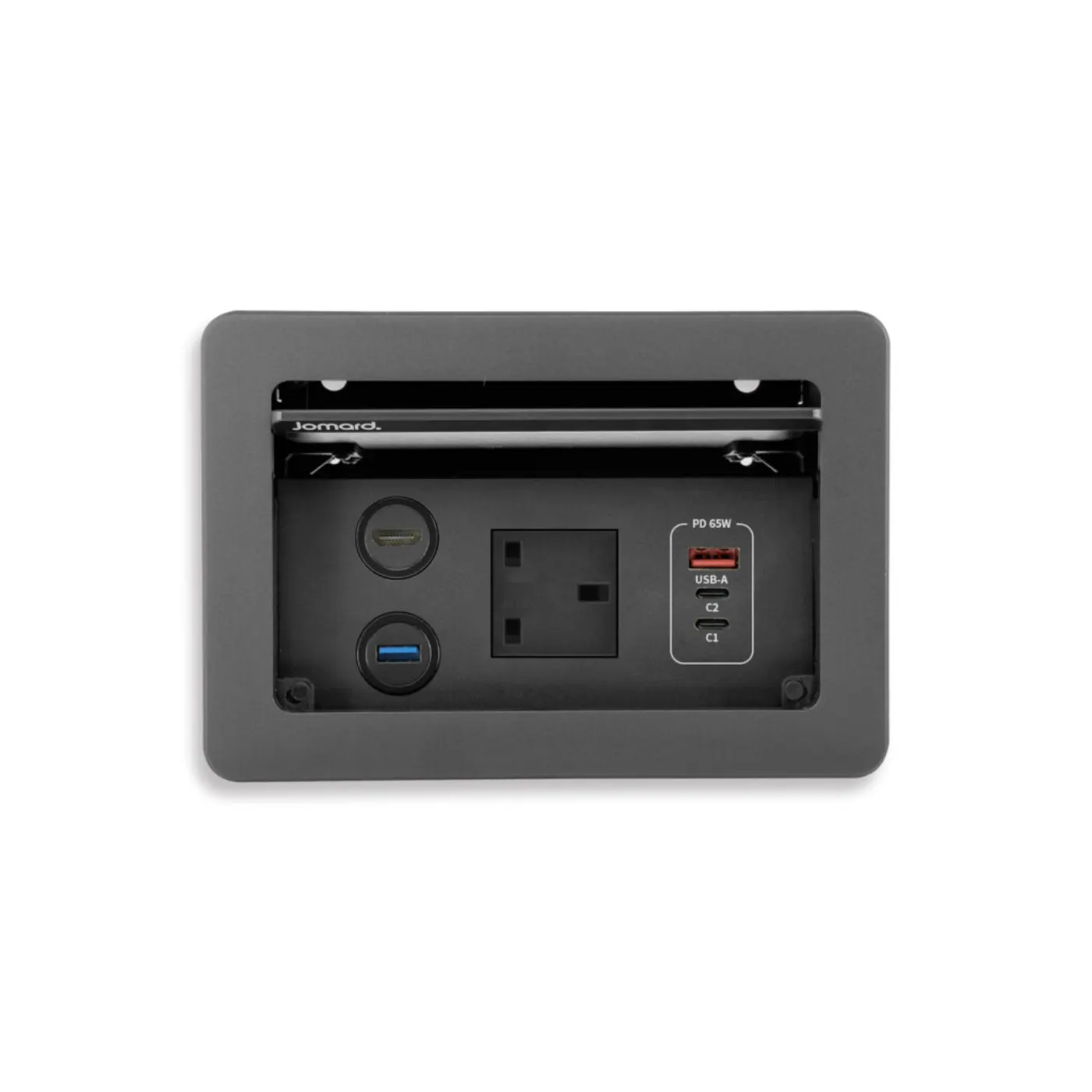 Customizable Conference Table Connectivity Box – 4K HDMI, USB-C, USB Charging, Ethernet, Power — manufacturer detail image