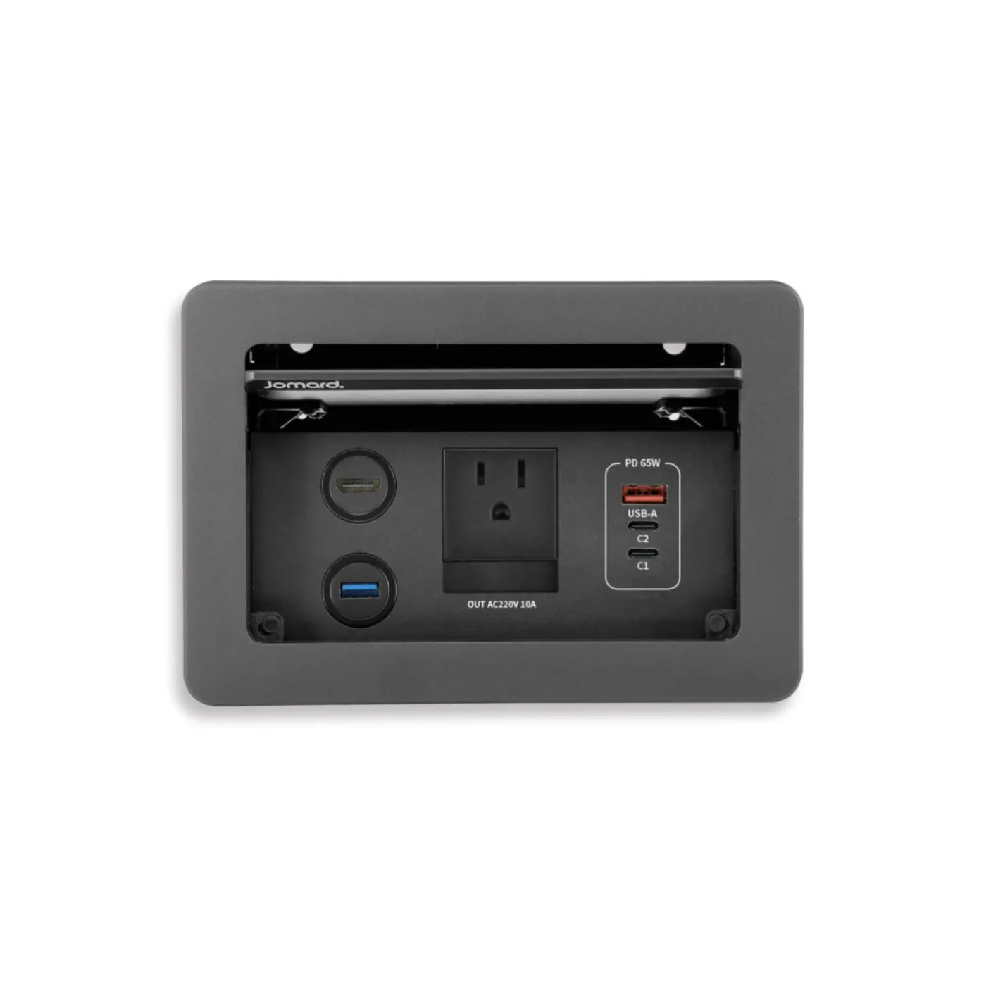 Customizable Conference Table Connectivity Box – 4K HDMI, USB-C, USB Charging, Ethernet, Power — manufacturer detail image