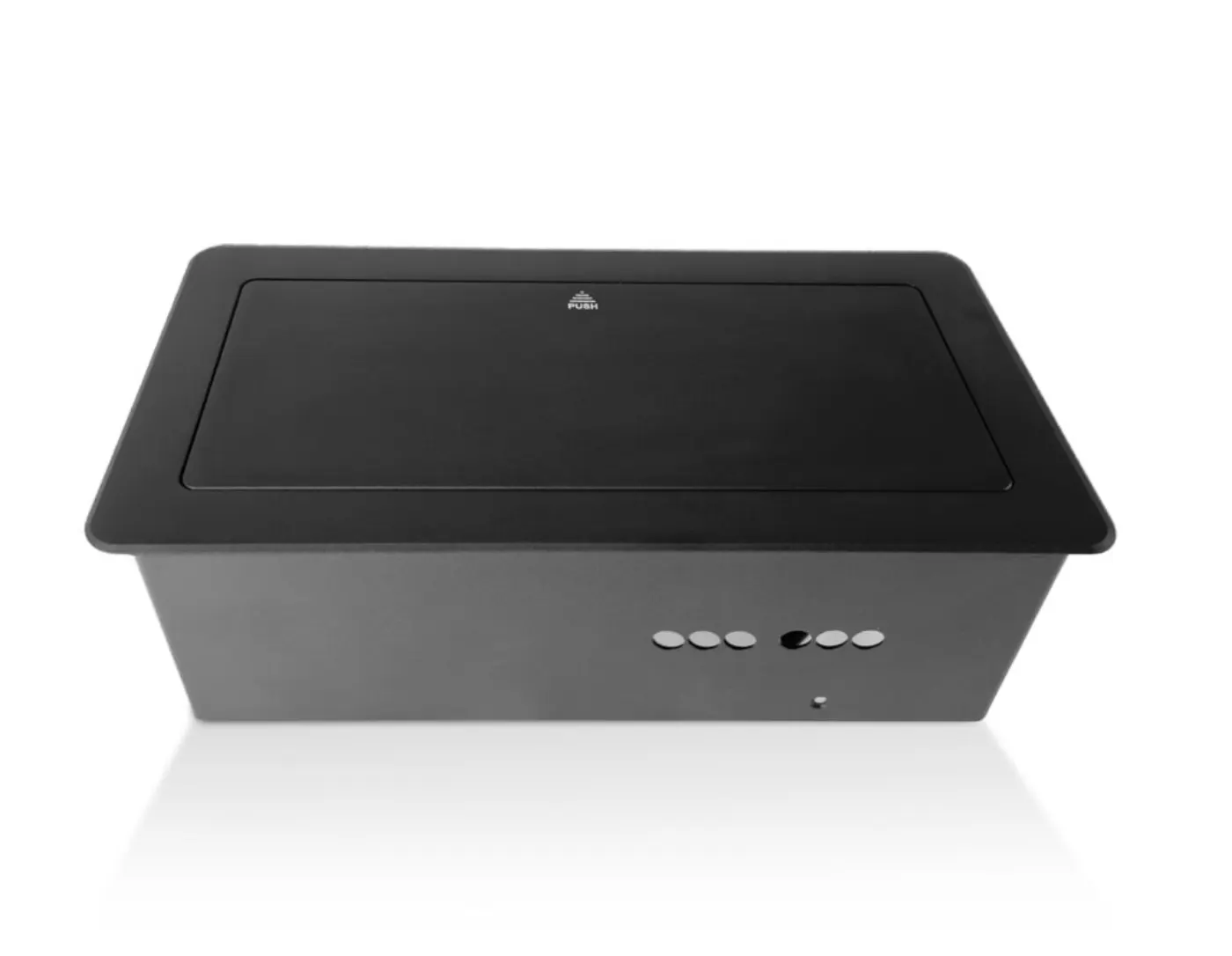 Hộp kết nối âm bàn nguồn, USB-C, mạng, HDMI — hình ảnh chi tiết từ hãng