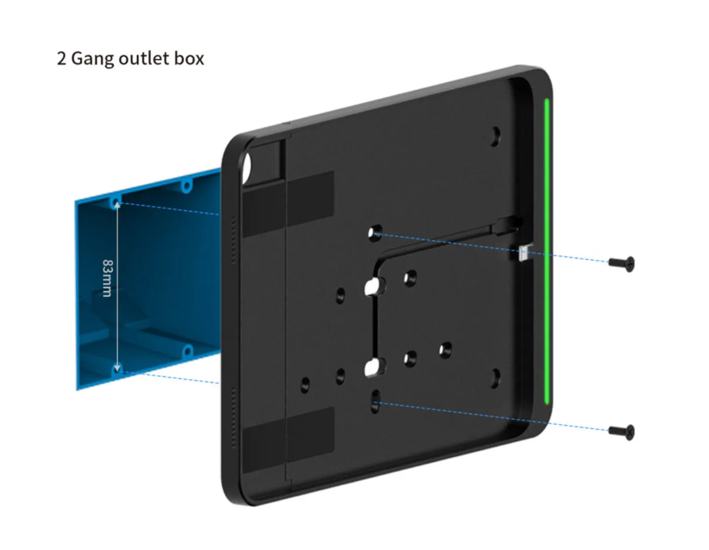Giá treo tường iPad siêu mỏng có đèn báo WTS-124A — hình ảnh chi tiết từ hãng
