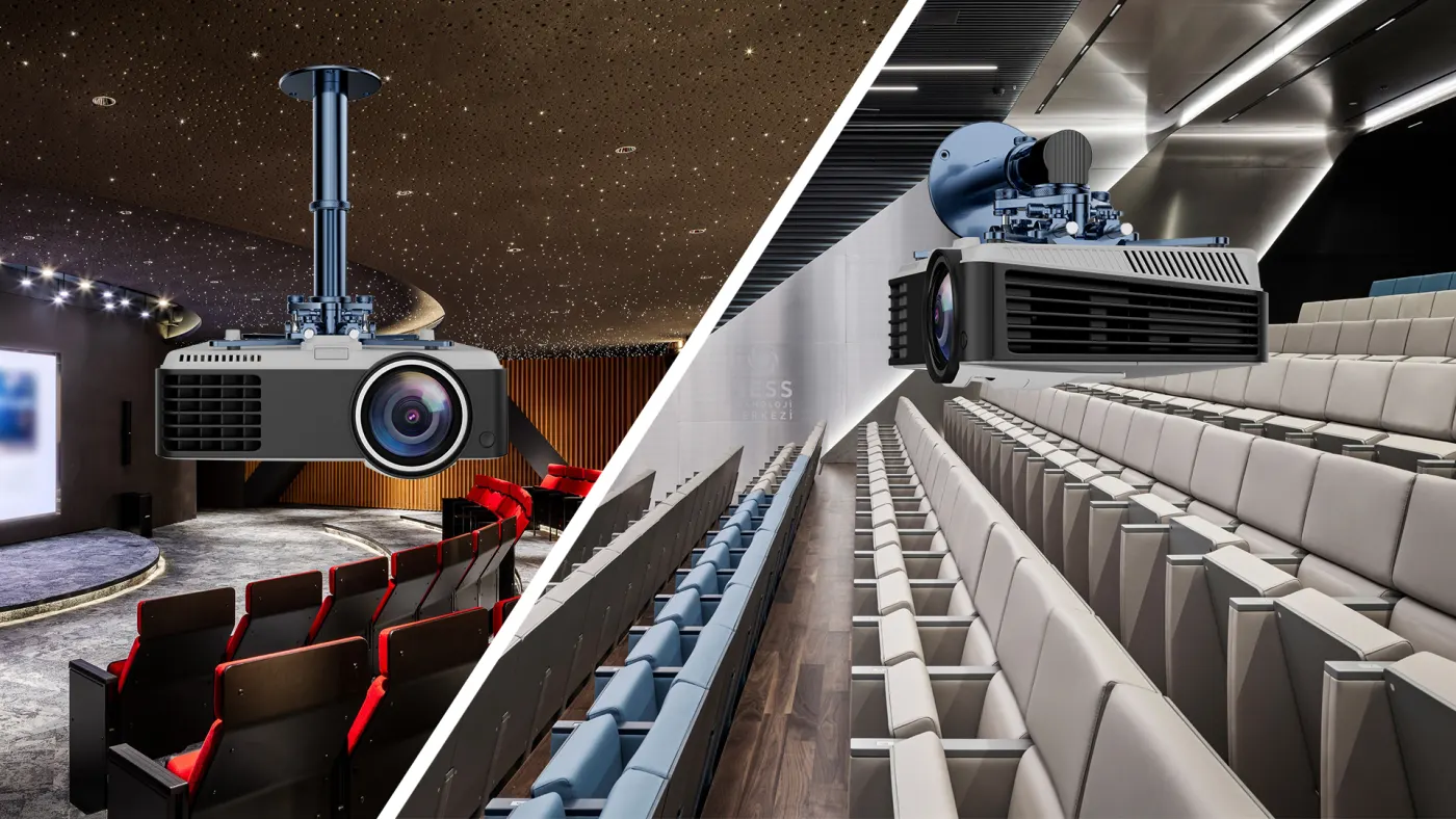 FPH-090 Full Motion Projector Wall & Ceiling Mount Bracket with Adjustable Height — manufacturer detail image