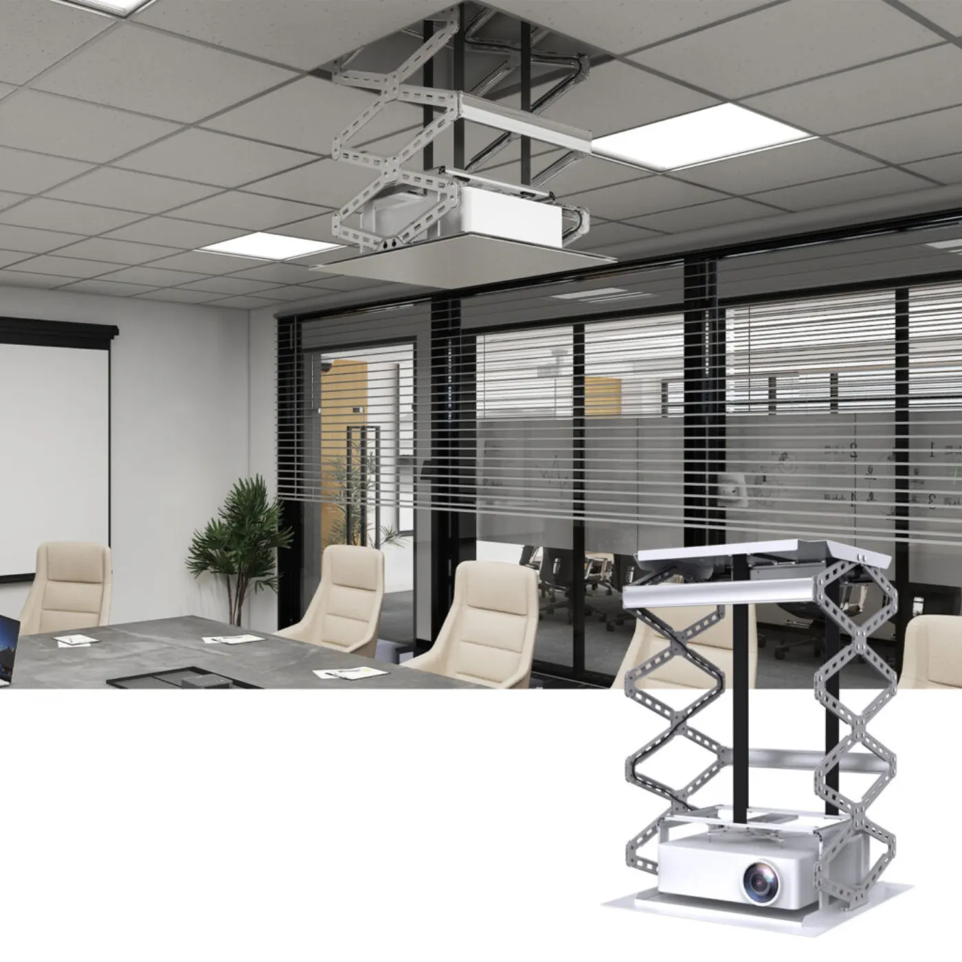 Lift máy chiếu dạng cắt kéo CPL — hình ảnh chi tiết từ hãng