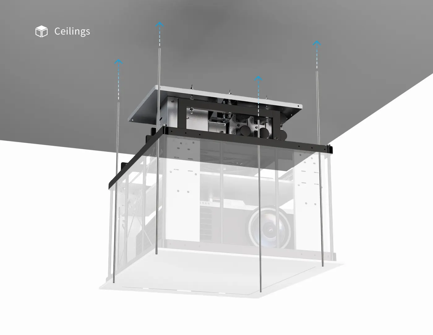 Lift máy chiếu âm trần PLD — hình ảnh chi tiết từ hãng
