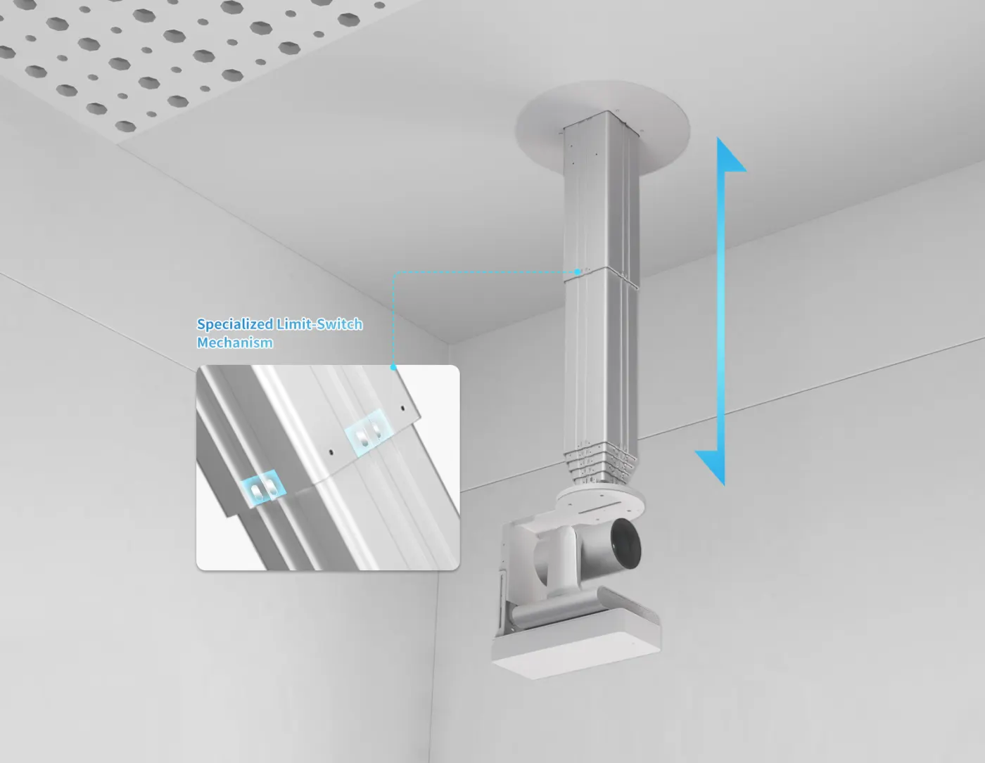 Lift camera âm trần TEC — hình ảnh chi tiết từ hãng